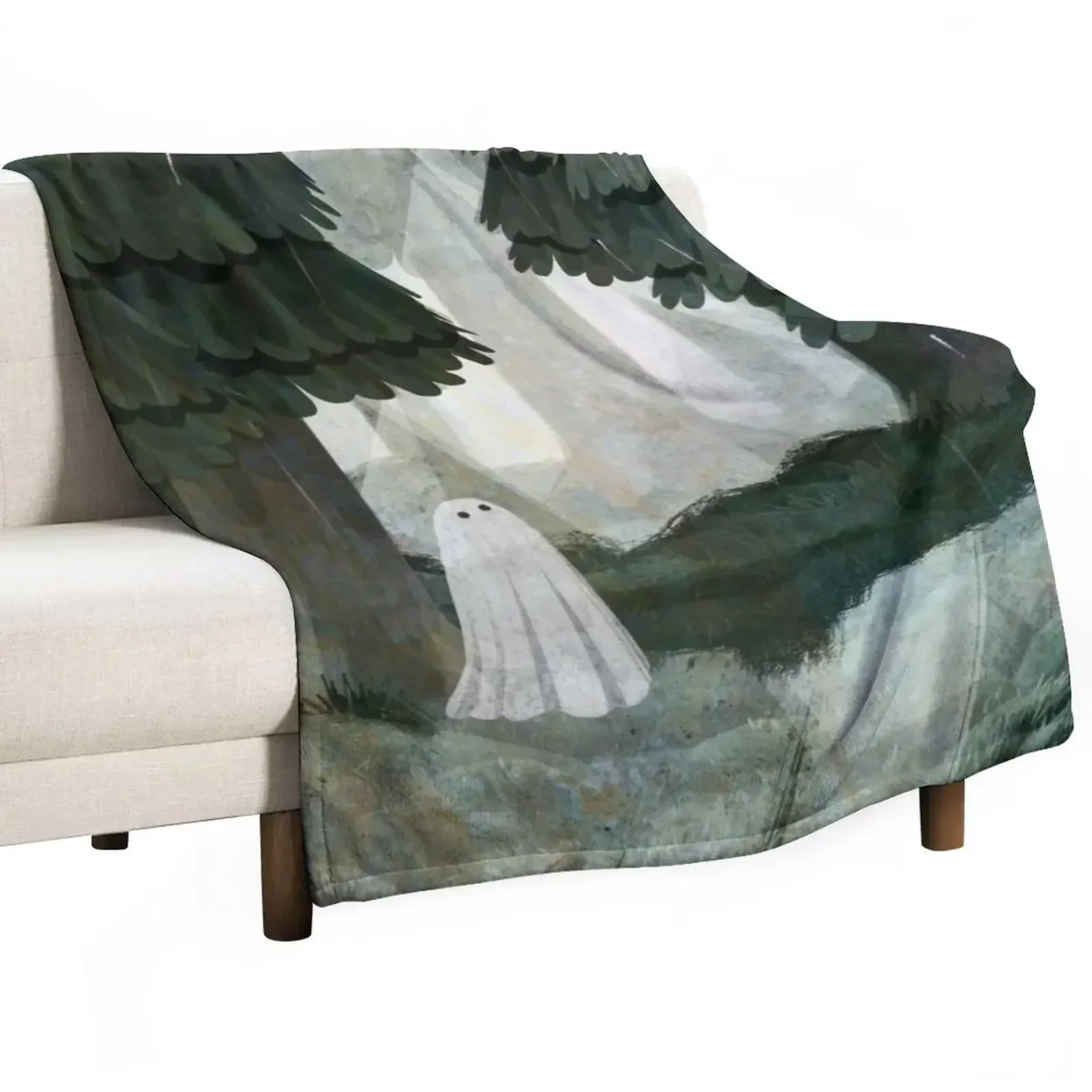 Pine Forest Clearing Throw Blanket Shaggy Decorative Throw blankets ands manga valentine gift ideas Flannel Fabric Blankets