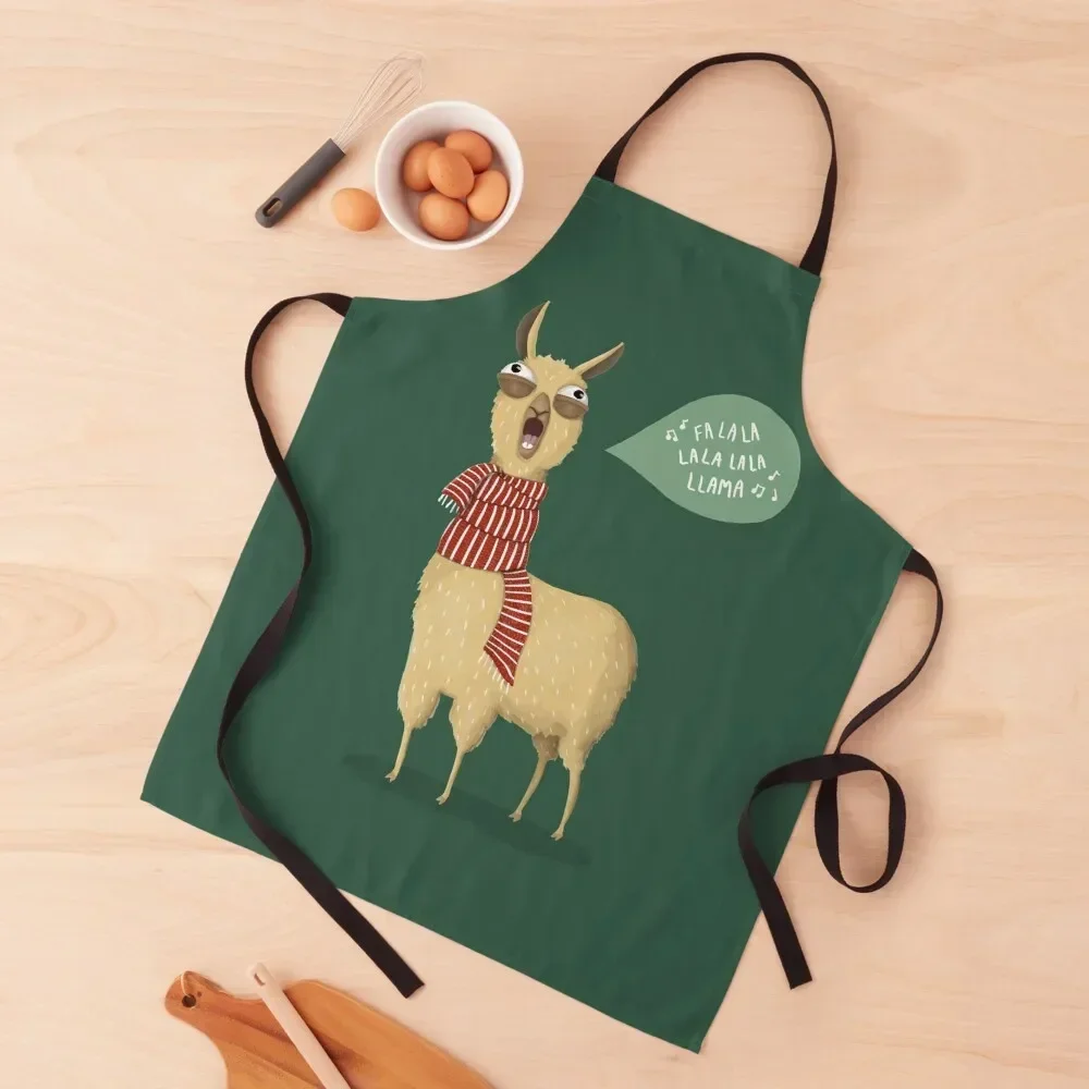 Christmas holiday Llama Apron House Things For Home And Kitchen Women's Dresses Women Kitchen Apron