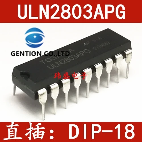 

10 шт. 8 NPN транзисторная матрица Дарлингтона ULN2803APG чип DIP до 18 в наличии 100% новый и оригинальный