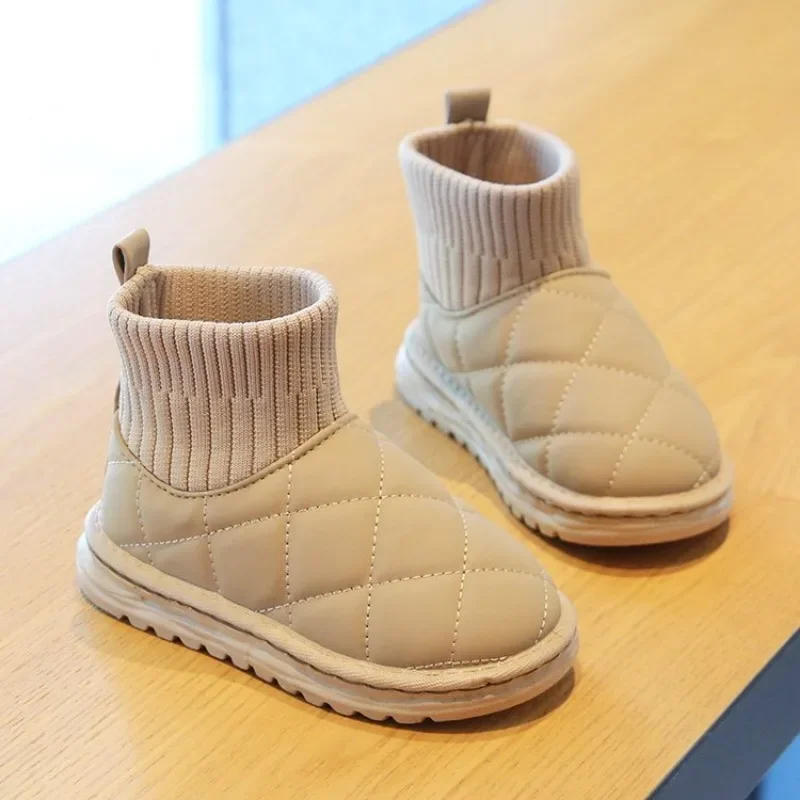 Cheap 2024 New Fashion Children Casual Shoes for Girls Boys Cotton Snow Boots Warm Kids Boots Boy Winter Cotton Shoes Sneakers