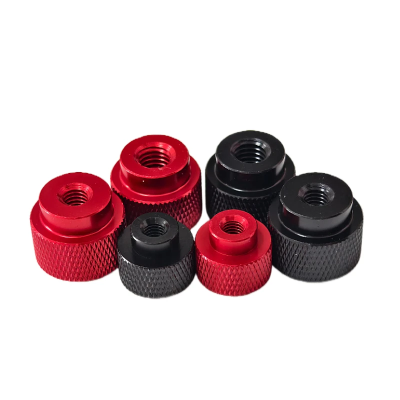 5-10pcs M3 M4 M6 Blind Hole Hand Nut Knurled Aluminum Thumb Nut for Locking Airframe Aluminum Alloy Tighten Hand Nut