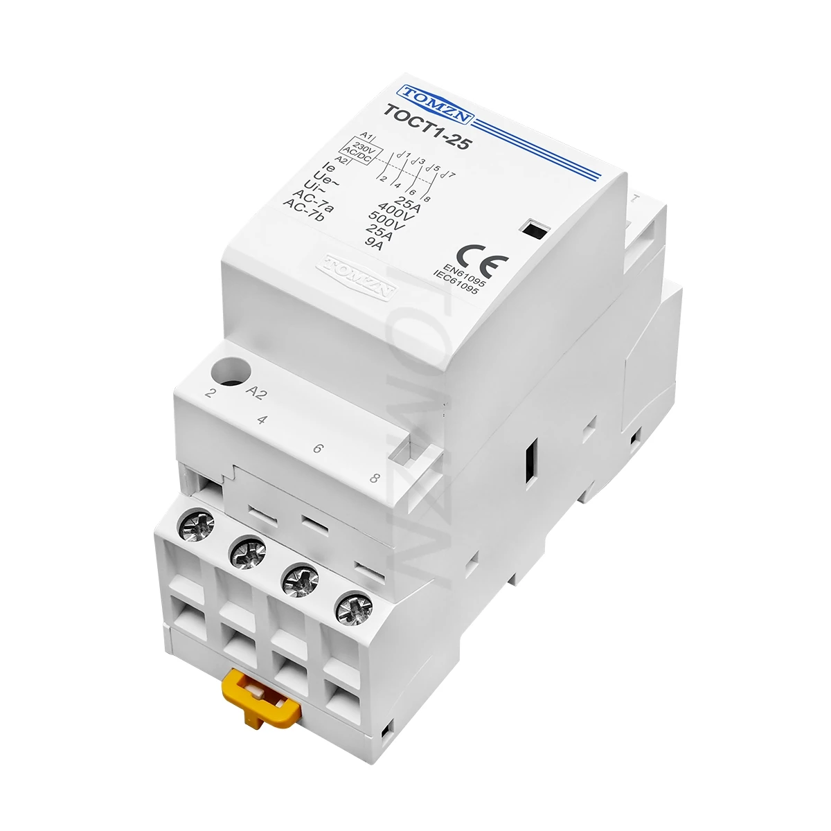 TOMZN Contactor Control Circuit AC/DC 25A 4NC 4NO 2NO2NC 24V 110V 220V 50/60Hz DIN Rail Modular Contactor Changeover Switch