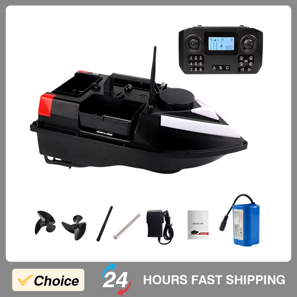 

RC Fishing Lure Boat 500m Remote Control Fishing Bait Boat GPS Auto Return Water Resistant Nesting Boat with Double Motors