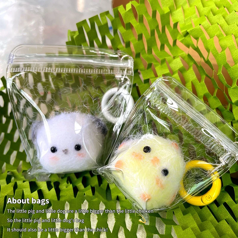 Kawaii appiccicoso Squishy Mini pulcino maiale cane giocattolo antistress simpatico animale sollievo spremere silicone pizzico giocattolo portachiavi ciondolo borsa