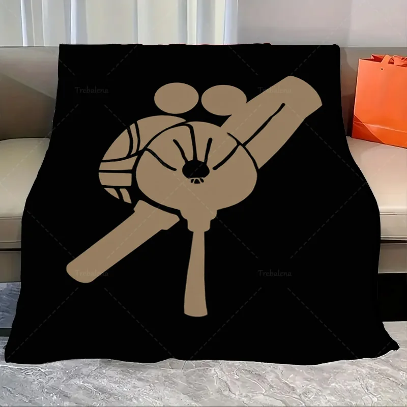 

1pc Flannel Blanket "Modern Minimalist Guitar Print Blanket for Cozy Living Room Décor"