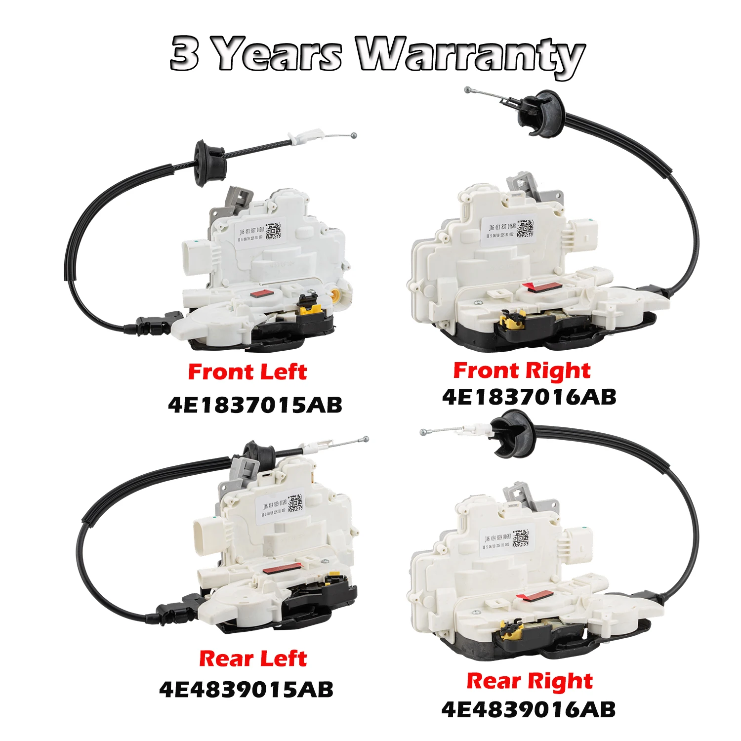 4E1837015AB,4E1837016AB,4E4839015AB,4E4839016AB Front Rear Left Right Door Lock Actuator For AUDI A8 D3 with double sealing