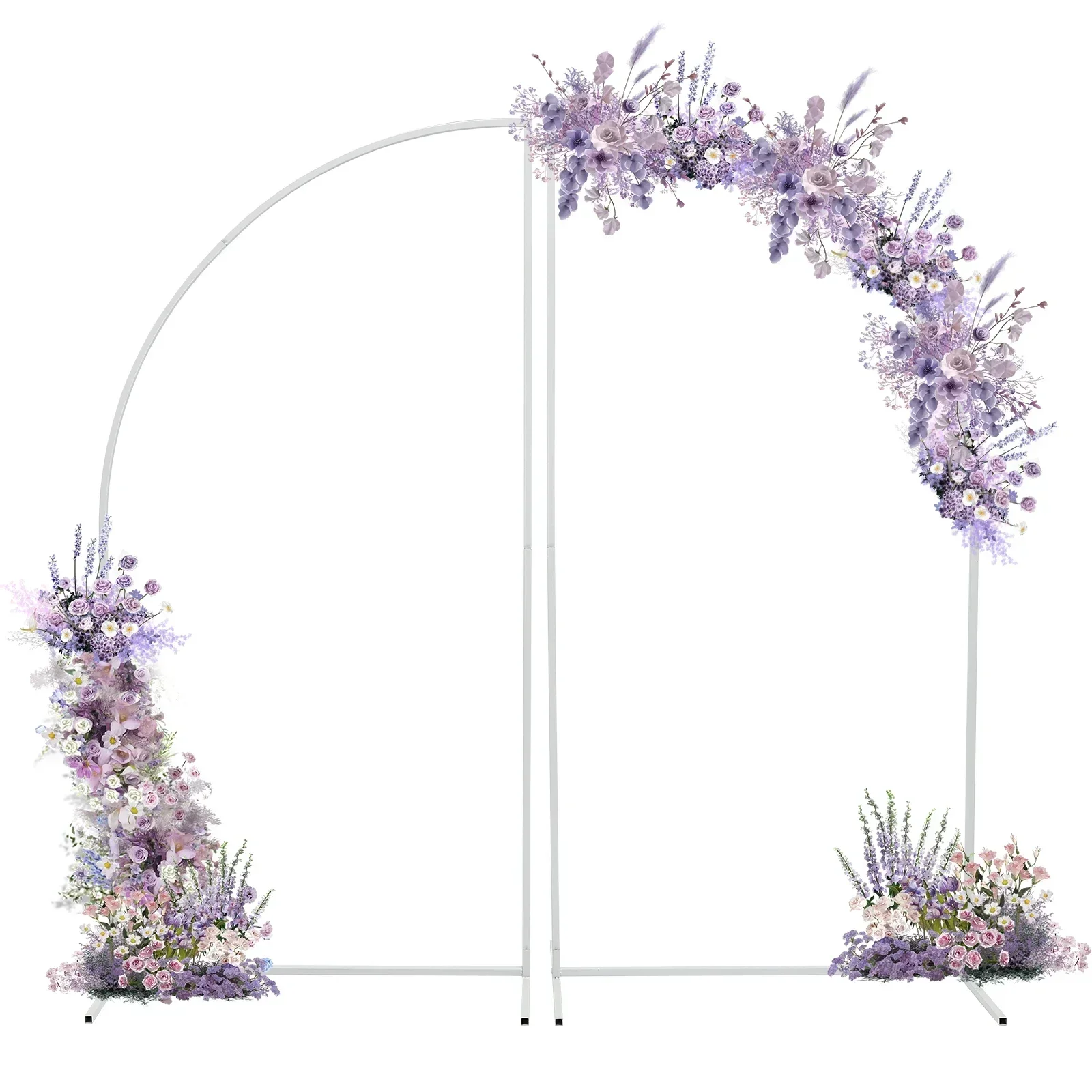 

durable White/Gold Metal Arch Backdrop Stand, Set Of 2 Wedding Arch Stand Backdrop Arched Frame For Wedding Ceremony Birthday Pa