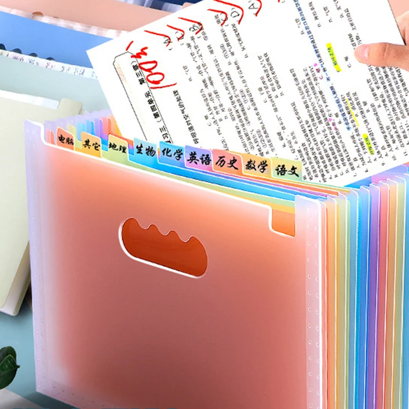 A4 Letter Rainbow Multi Layer Vertical Storage File Holder with Index Label 25 Layers 2000 Sheets Paper Storage School Office
