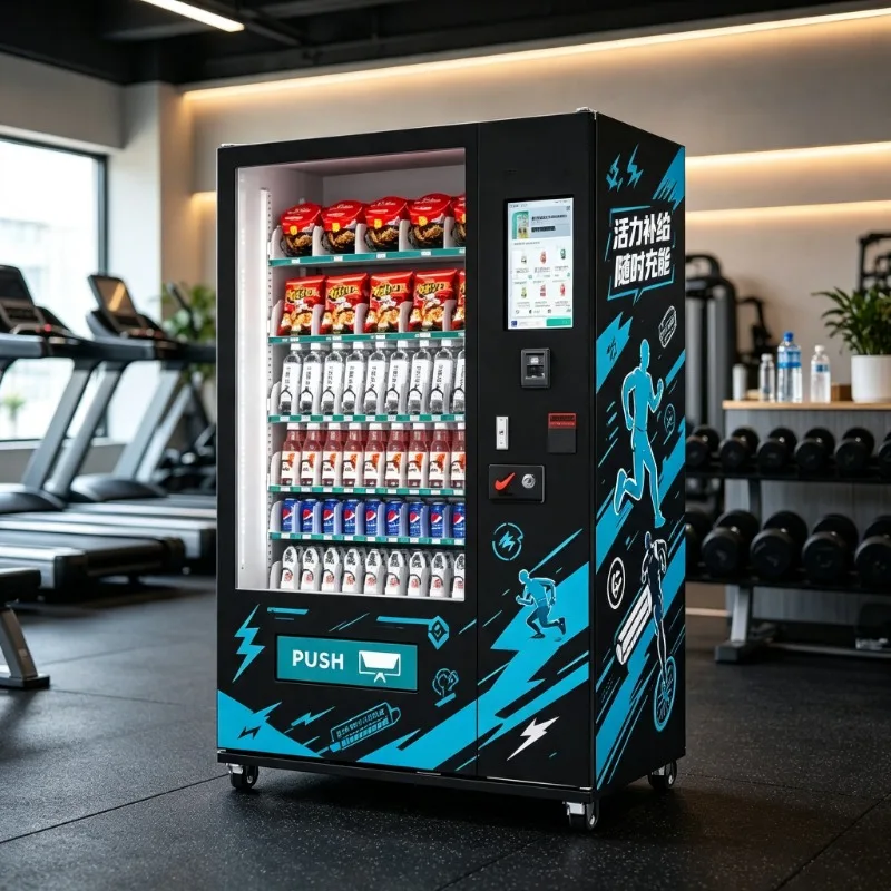 24h Combo Snack Beverage Vending Unit Custom Self-service Retail Machine Integrated With Cash Payment Module