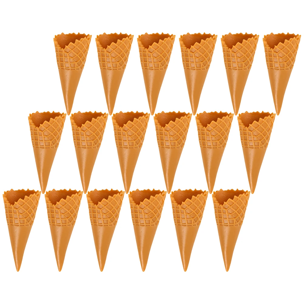 

18 Pcs Mini Simulated Ice Cream Bottom Holder Artificial Cone Child Model Cones