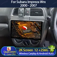 Android 15 Radio del coche para Subaru Impreza WRX 2000 - 2007 reproductor de vídeo Multimedia 4G WIFI GPS NAVI unidad principal QLED BT 2DIN Qualcomm