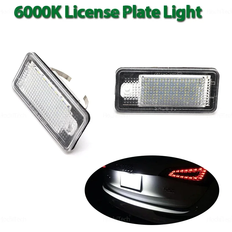 

2x Canbus White Car-Styling LED Number License Plate Light Lamp For Audi A3 A4 S4 RS4 B6 B7 A6 RS6 S6 C6 S5 Q7 A8 S8 Avant