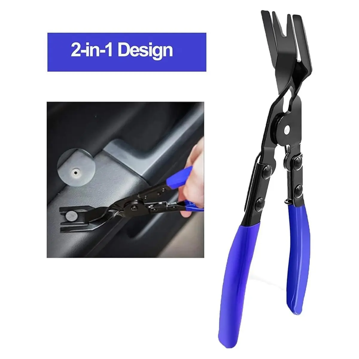 Advanced Auto Trim Removal Tool Kit, 3-Piece Panel Clip Pliers Set with Storage Bag for Car Upholstery, Blue [2026 MOCC]