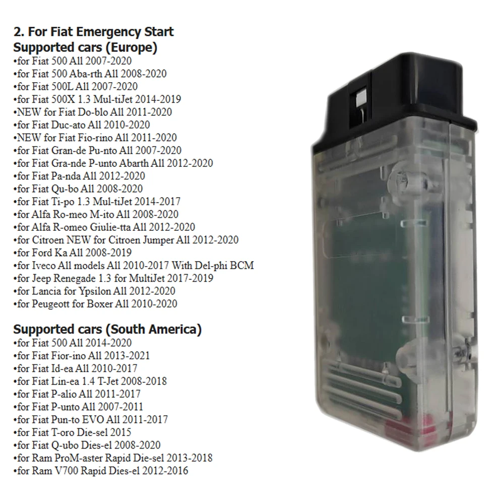 Picture 4: for PSA Immo Reader for Fiat Emergency Start Bypass for BMW Force Ignition Tool 3 IN 1 Read PIN Plug and Play OBD2 Key Simulator