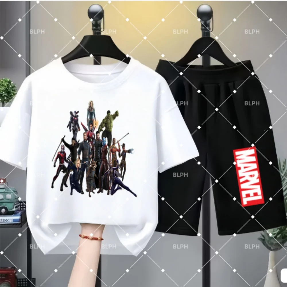 

Новая модная детская одежда Marvel Super Heroes Avengers, повседневный спортивный костюм для мальчиков и девочек
