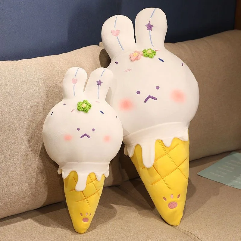 

50cm Cute Cartoon Ice cream Plush Toy Stuffed Food Snack Pillow Cushion Cone Kids Toys Kawaii Room Decor Birthday Gift for Kids