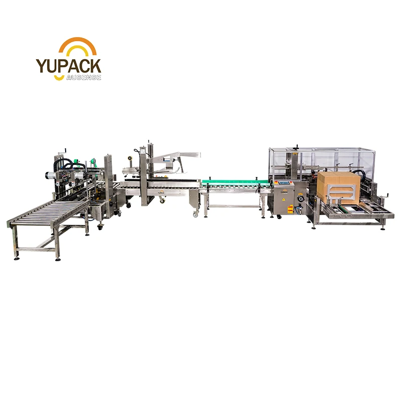 Stainless Steel Carton Opening and Sealing Complete Line for Carton Case Box