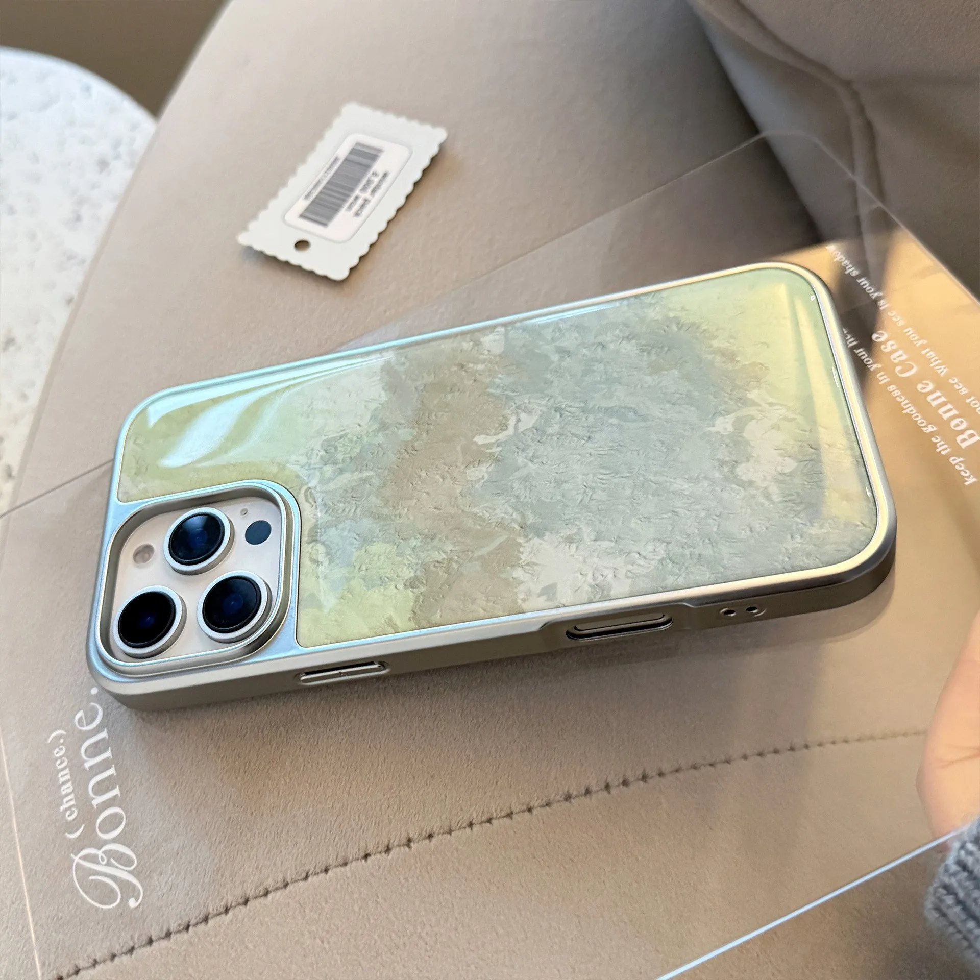 Luxus-Handyhülle in Grün für iPhone 17 17e 16e 16 15 14 13 12 11 Air Pro Max XXR 87 Plus, galvanisierte Drip-Glue-Abdeckung – Detail 5