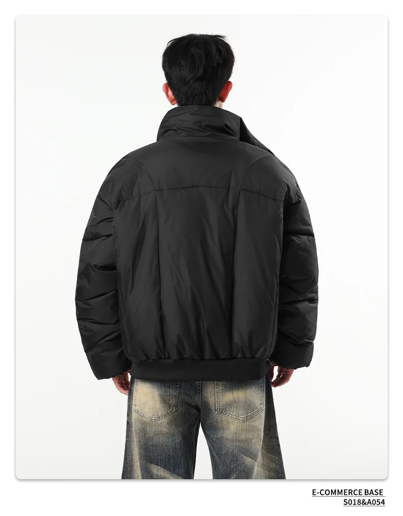 IEFB Faux Suede Warm Padded Winter Jacket For Men Retro Oversized Stand Collar Zip Casual Thick Outerwear Coat 9X4141