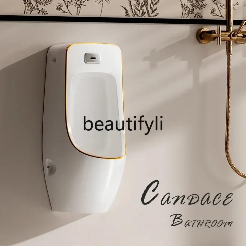 A179  Household wall-mounted induction urinal Wall-mounted urinal Men's built-in automatic induction integrated ceramic
