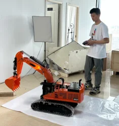 Heavy Duty Machine RTR 385CF RC Hydraulic Excavator 1/8 Remote Control Giant Digger Construction Vehicle Light Brushless Toy Car