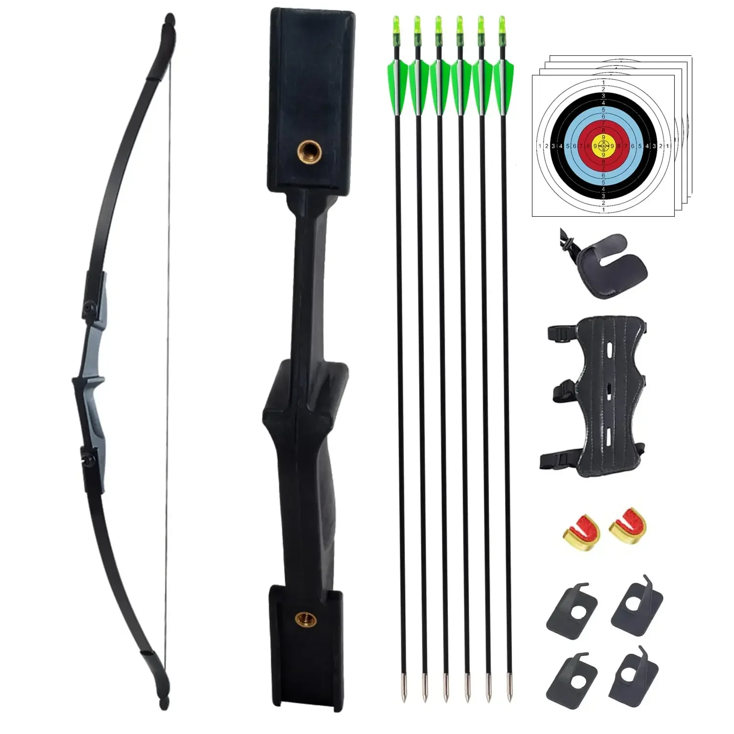 

Fitness Bow And Arrow,Archery Bow And Arrow Takedown Recurve Bows Set For Adults Youth Beginner Left And Right Handed Outdoor