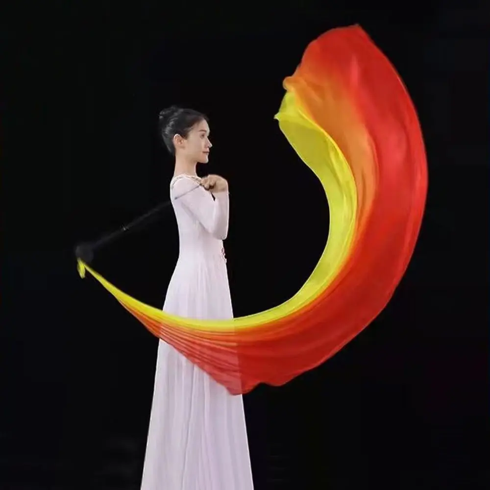 Adjustable Belly Dance Thrown Balls Silk Veil Imitation Silk Stage Performance Props For Thailand/India/Arab Rainbow Chain Balls