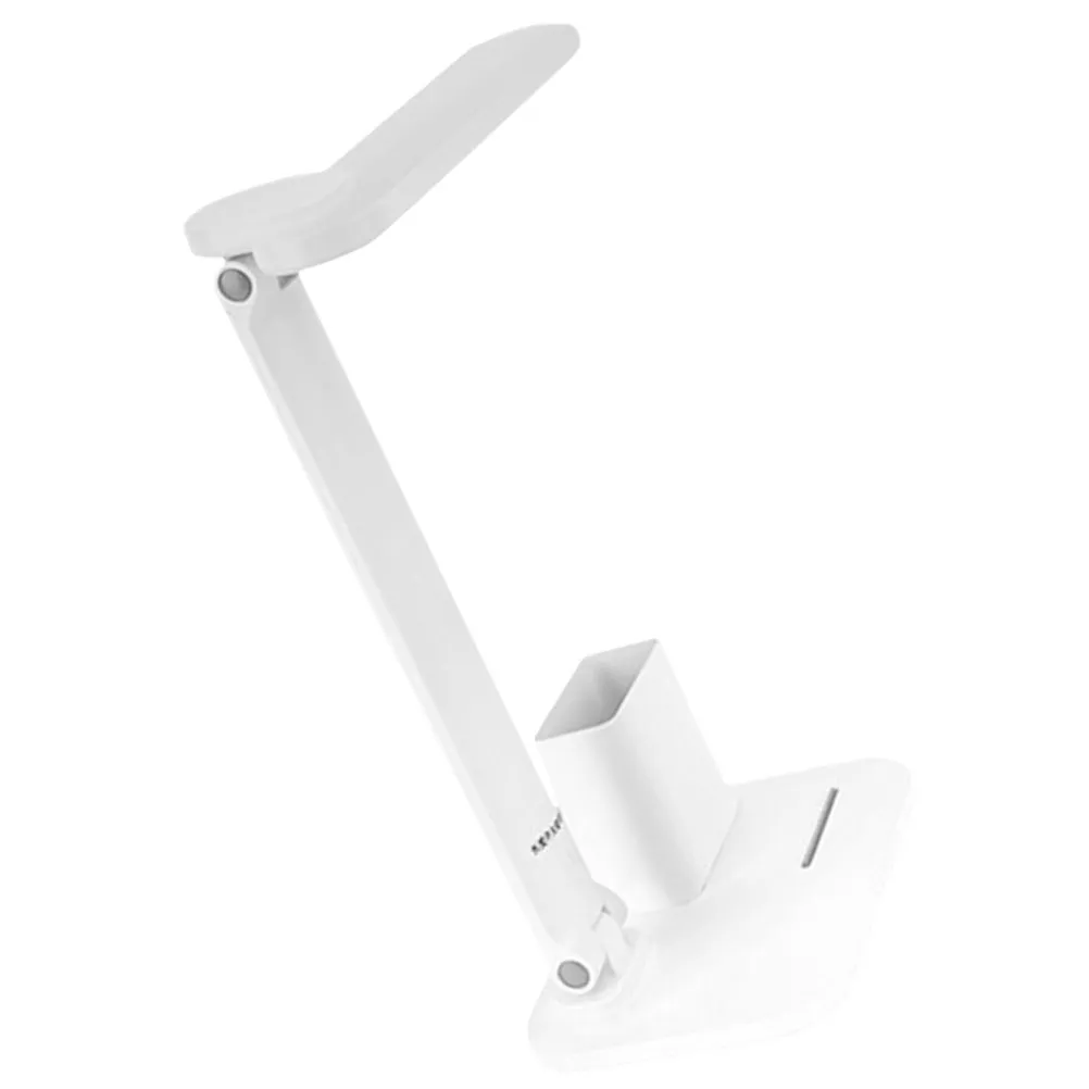 

Складная настольная лампа с регулируемой яркостью LED, маленькая складная офисная/учебная лампа с сенсорным управлением, держателем для ручек и креплением для телефона, для защиты глаз
