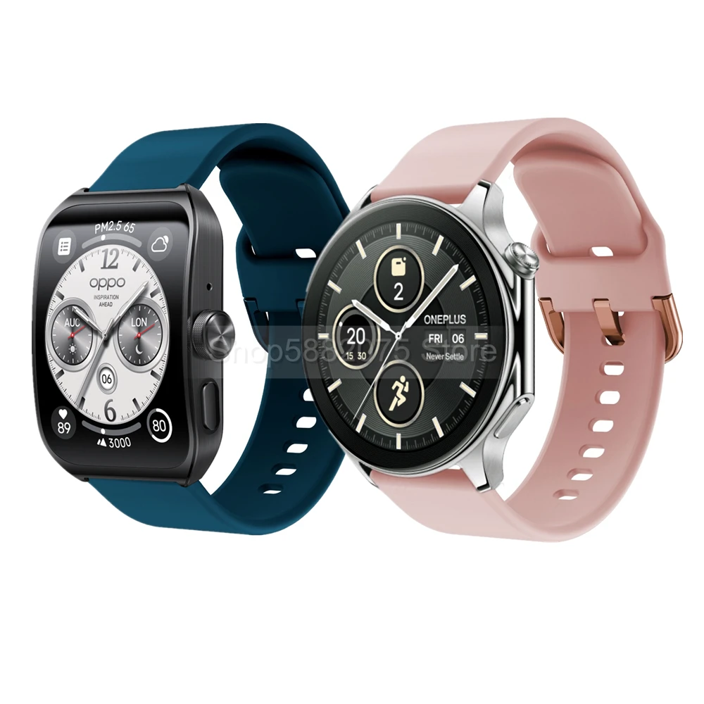 Correa de muñeca de TPU ajustable de 22mm para OnePlus Watch 2 Realme Watch 3 S pulsera deportiva para OPPO Watch X 4 Pro correa de repuesto