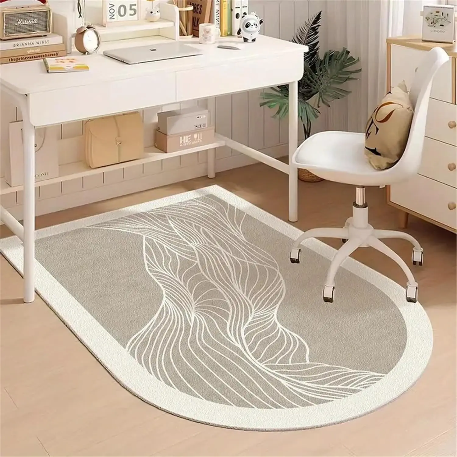 VIKAMA Office Chair Mat for Hardwood Floor Non Slip Desk Chair Mat Anti-Scratch Computer Gaming Rolling Chair Desk Mat Protect