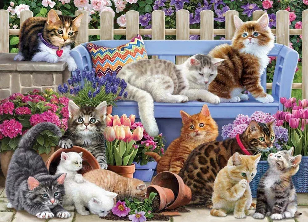 

1000 Pcs Jigsaw Puzzles A Cat's Life Kids Toys Gift Educational Intellectual Decompressing Fun Family Game
