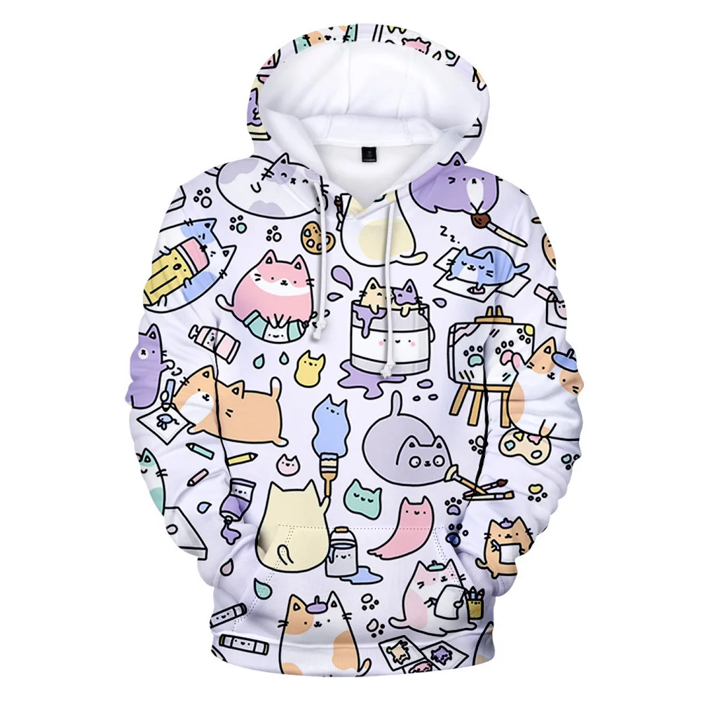 Lovely Anime Funny 3D Print Hoodie Unisex animal Harajuku Streetwear Popular Oversize Sweatshirt Boys Girls Casual Coat