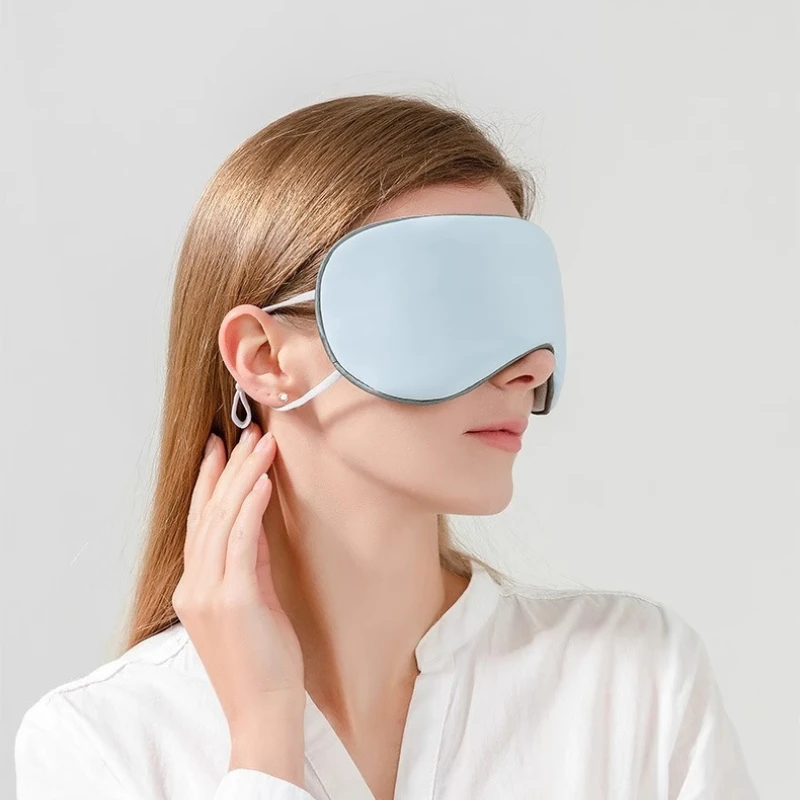 Double-sided Cooling Ice-silk Eye Mask for Summer Providing Cool Relief Light-blocking Sleep Aid That Doesn’t Press on The Eyes.