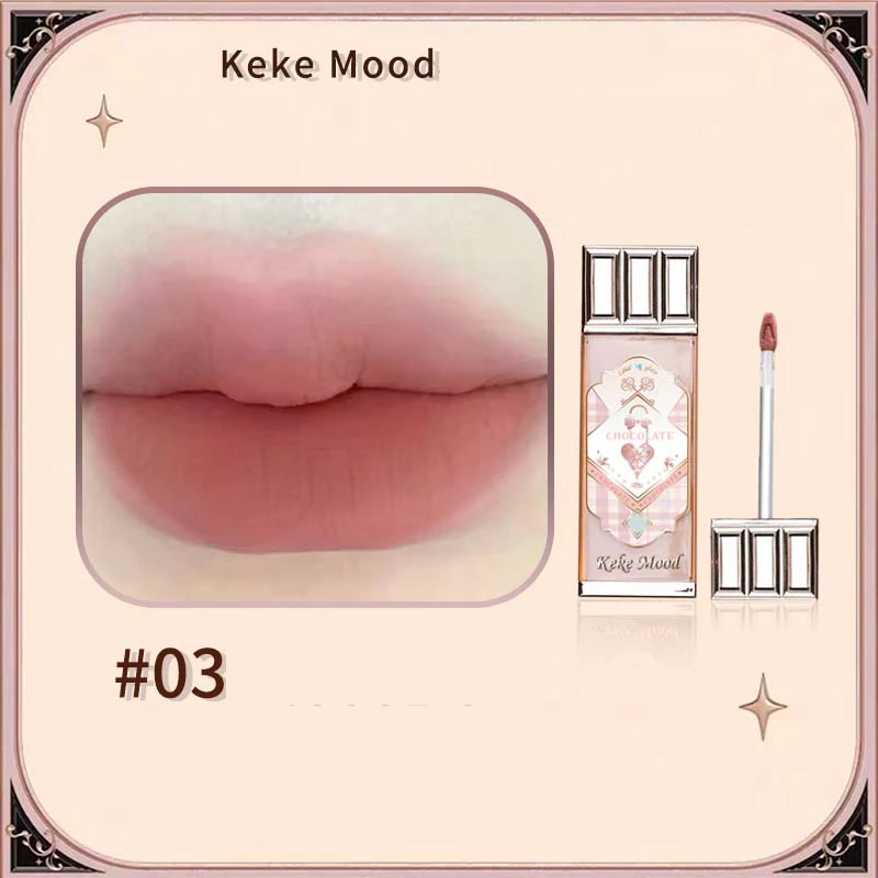 Chocolate Cloud Lip Gloss Matte Velvet Smooth Application Lip Glaze Mousse Braun Rot Flüssiger Lippenstift Make-up Lippentönung Kosmetik – Detail 9