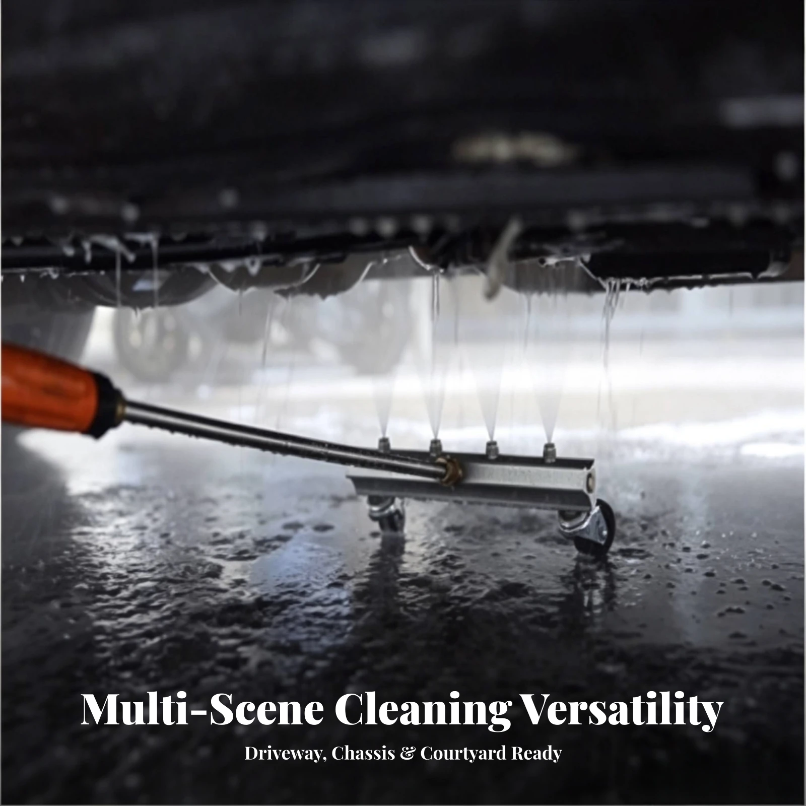 Undercarriage Cleaner 4000 Psi Rated Spray Bar Cleaner with Quick Connect Fitting Car Underbody Washer Maneuverable