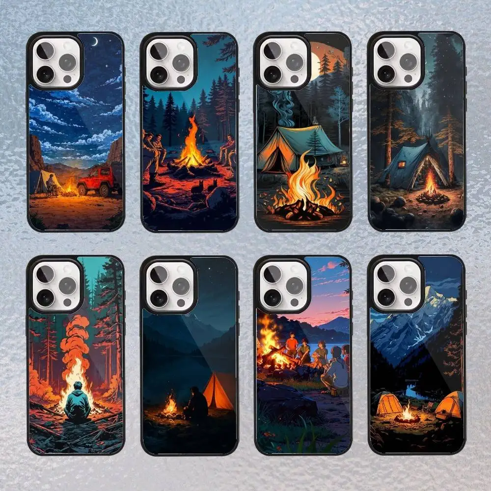 

Outdoor Campings Phone Case for iPhone 17,16,15,14,13,12,11 Plus,Pro Max Magnetic Wireless Charging Cover