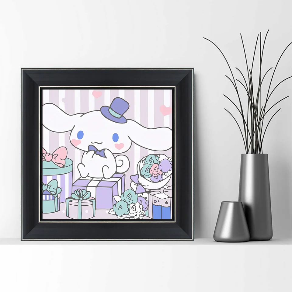 Sanrio Cinnamoroll DIY Paint-by-Numbers Framed Canvas Kit 3