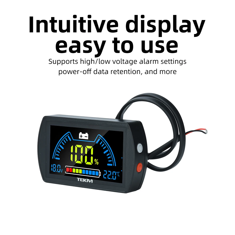 DC 7-100V LCD Digital-Voltmeter Fahrzeug-Energieanzeige mit Temperatursensor – Detail 3
