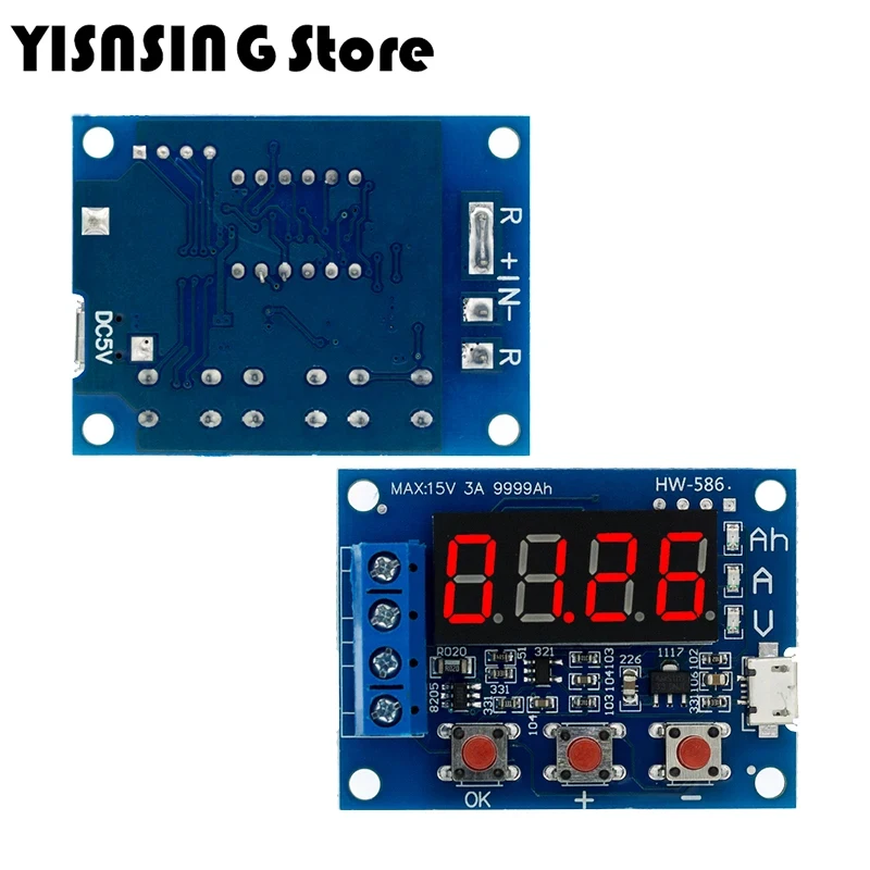 Zb2l3 testador de bateria led display digital 18650 bateria de lítio fonte de alimentação teste resistência medidor de descarga de capacidade chumbo-ácido