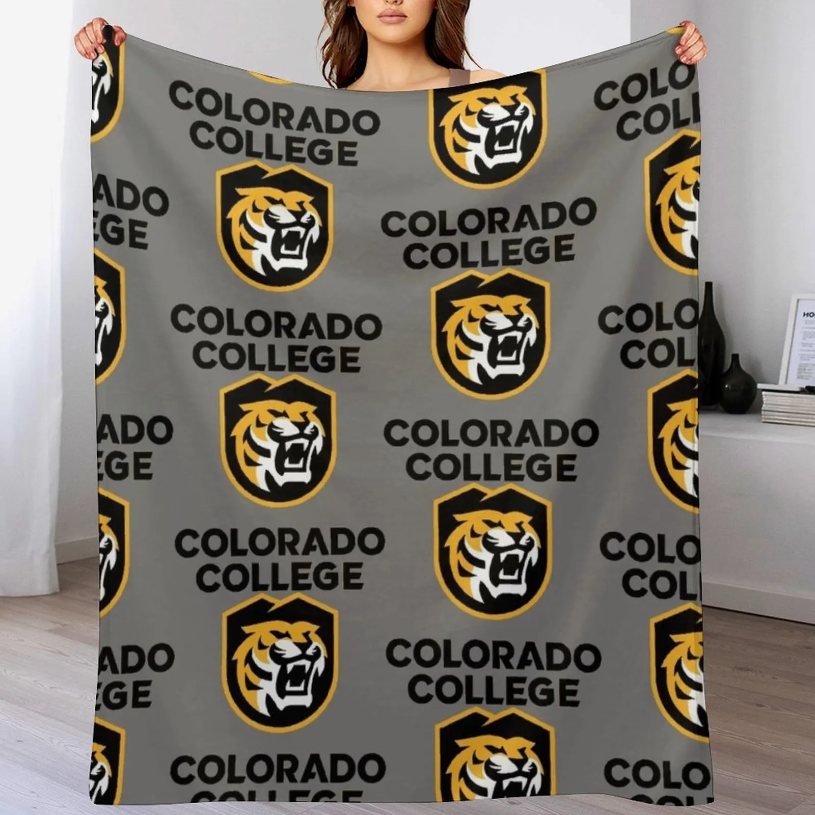 

Tigers (Colorado College) Throw Blanket For Baby Bed Fashionable heavy to sleep Luxury Designer Blankets