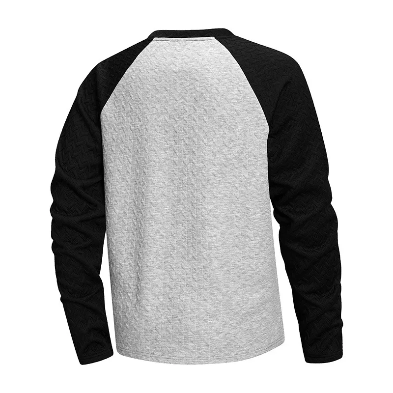 2026 Autumn Fashion Men Color-coded O-neck Long Sleeve Simple Basic Casual Trendy Pullover Sweatshirts Male Undershirts Clothes