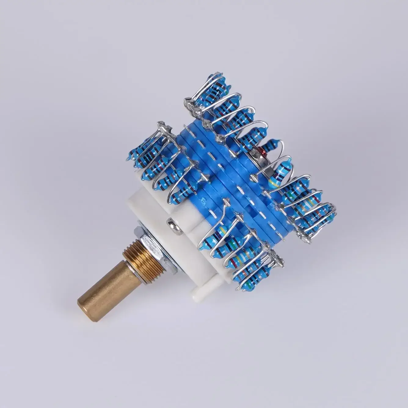 High Precision 24 Level 10K50K100K250K500K1M Stepper Dual Channel Volume Round Handle Potentiometer
