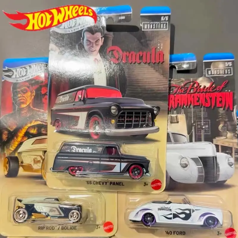 Hot Wheels Diecast Car 1 64 Scale Universal Monsters Series Dracula Frankenstein Collectible Hobby Gifts For Adult Collectors