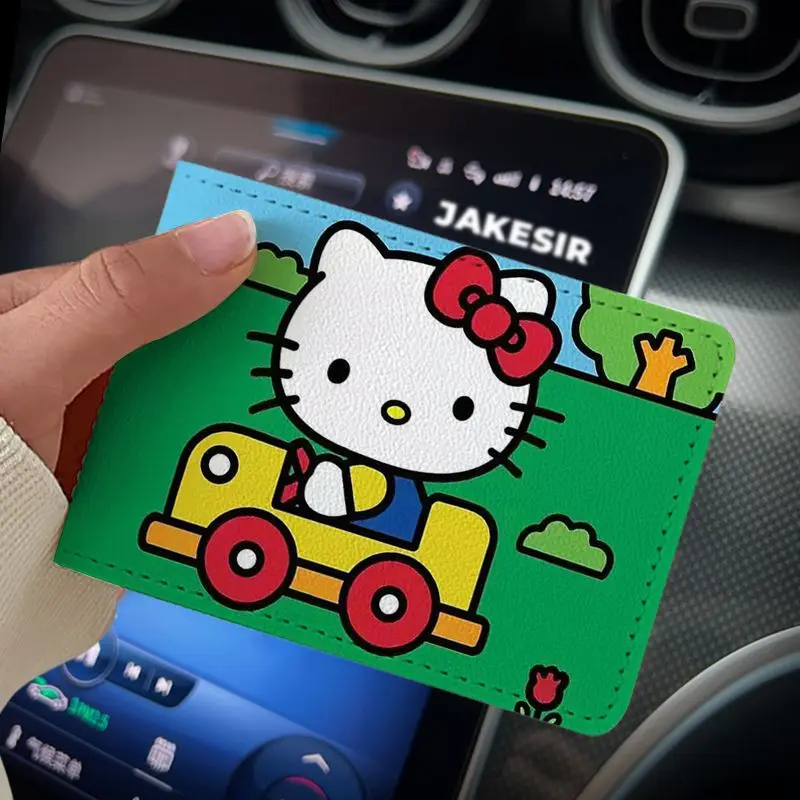 Kawaii Sanrio Hobby Hello Kitty Cartoon Girl's Driving License Driver's License Protective Cover 2-In-1 Give Gifts To Girlfriend