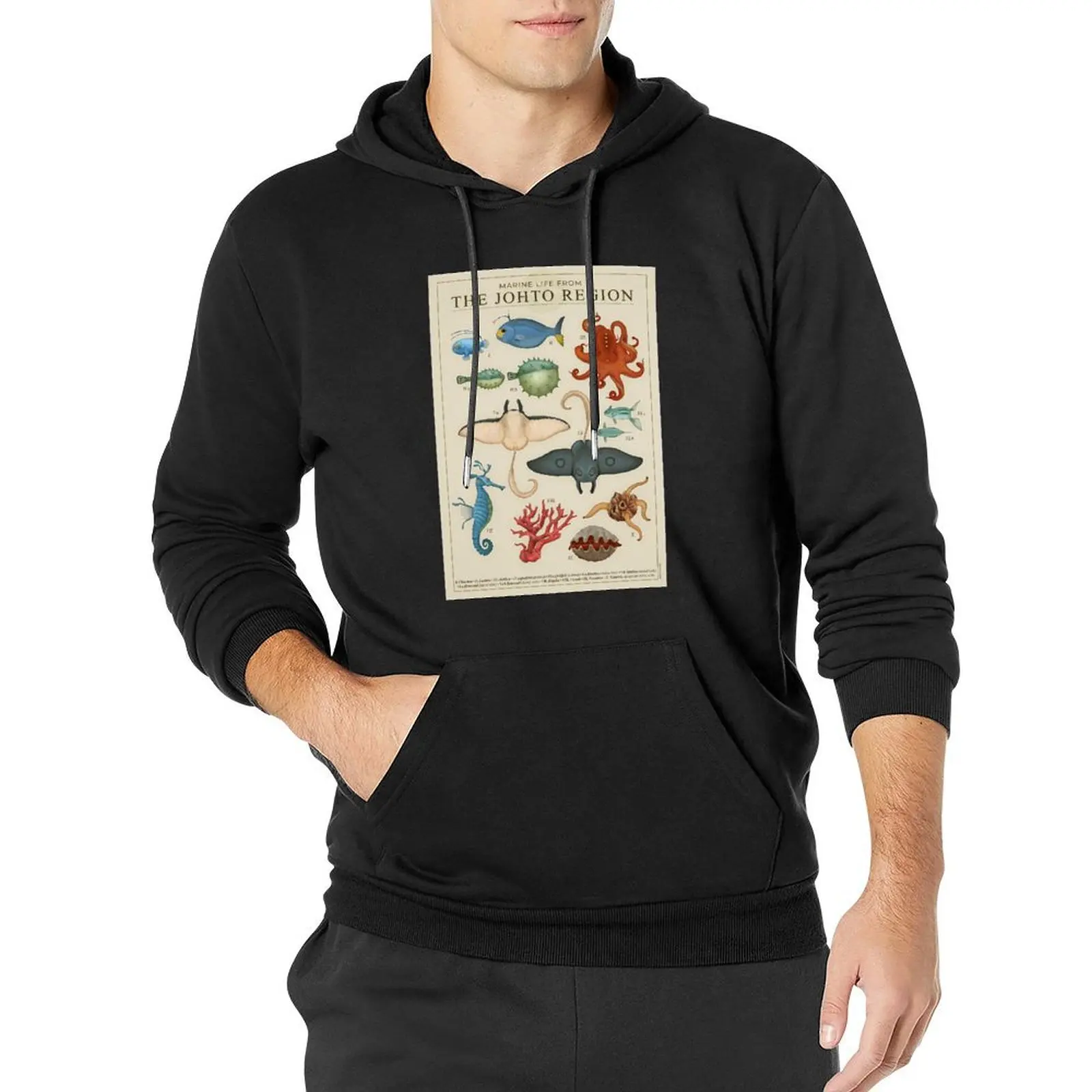 

Marine Life from Johto Pullover Hoodie blouse autumn clothes anime clothing hoodie for men