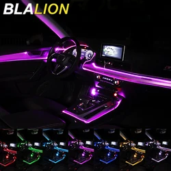 BLALION Car Interior Neon RGB Fiber Optic Atmosphere Neon Lighting Kit APP Remote Control Auto Interior Decorative Ambient Lamps