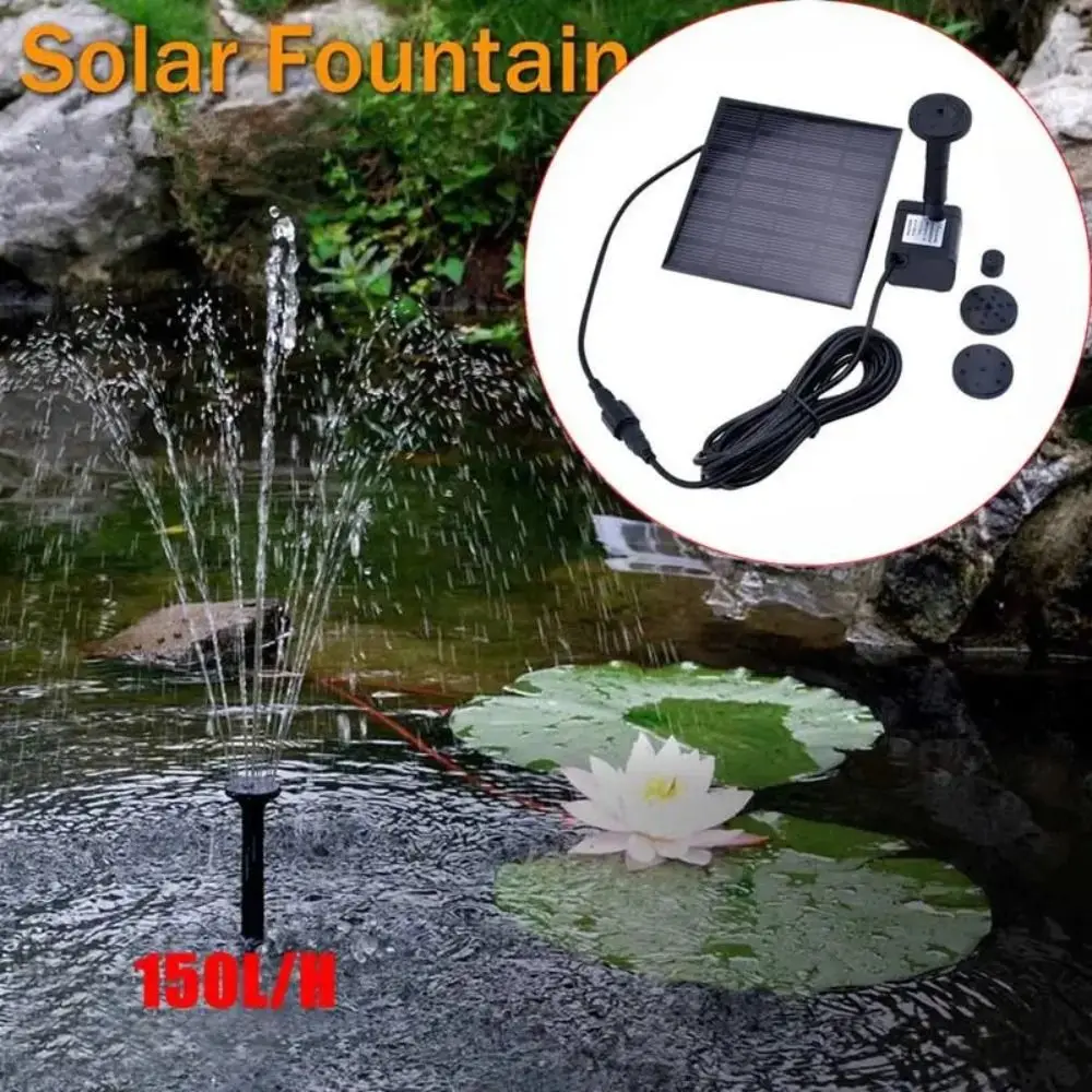 Mini Solar Panel Water Pump DC Brushless DIY Solar Fountain Pump 4 Nozzles 200L/H Solar Water Fountain Garden
