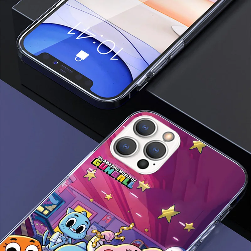 The Amazing World Gumball Phone Case For Apple iPhone 16 15 14 13 12 11 Pro Max XS XR X 7 + 8 Plus SE Soft Shell Cover Coque 15