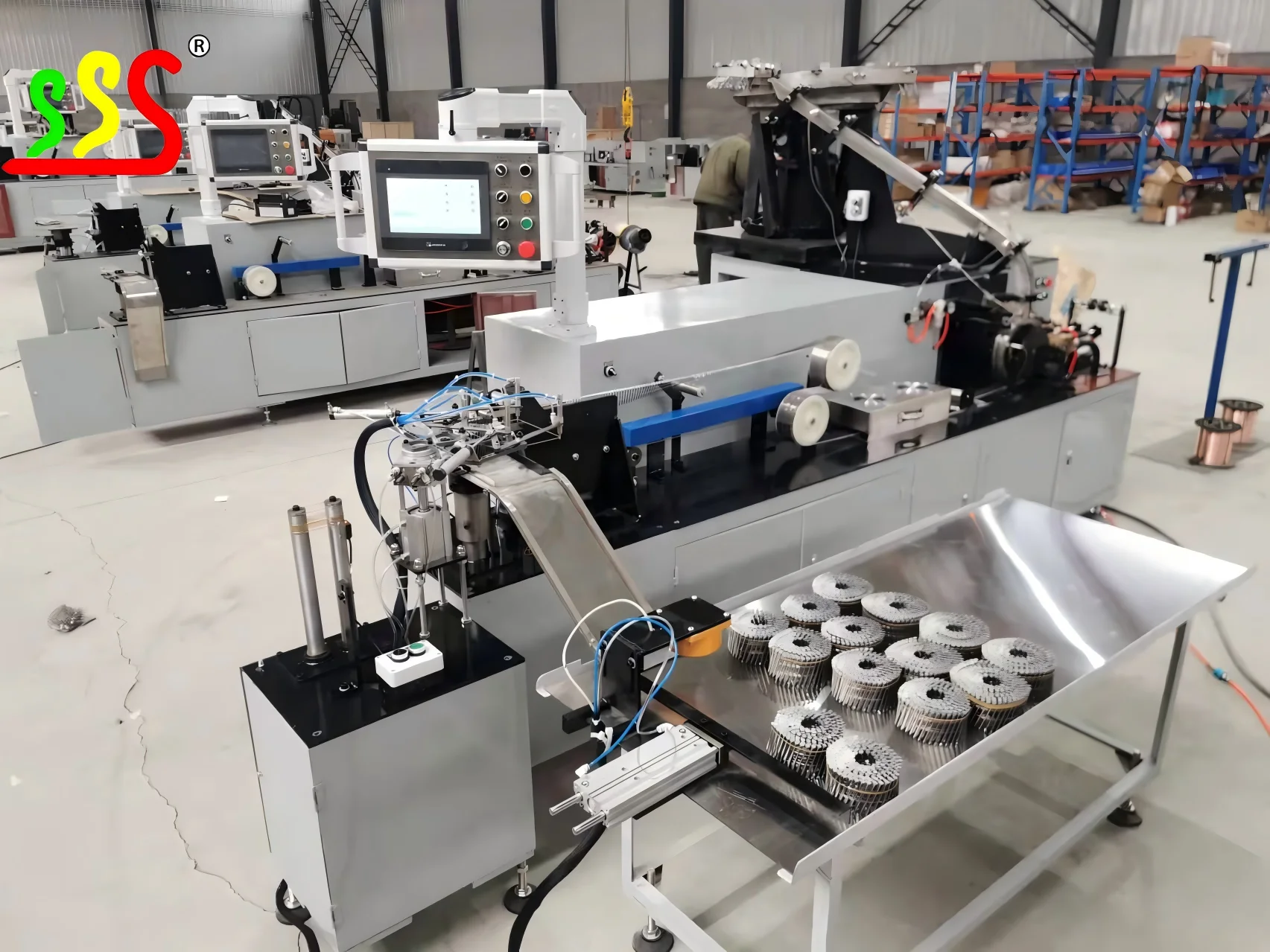 SSS High Capacity  2800pcs/min 12kw Power Energy Saving & Automatic Coil Nail Making Machine