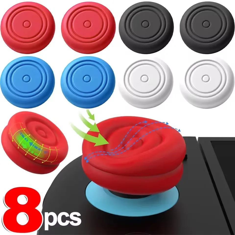 Tampas de borracha de silicone para polegar, adequadas para switch 2, controlador joy-con, substituição, protetores de tampa de joystick para switch 2